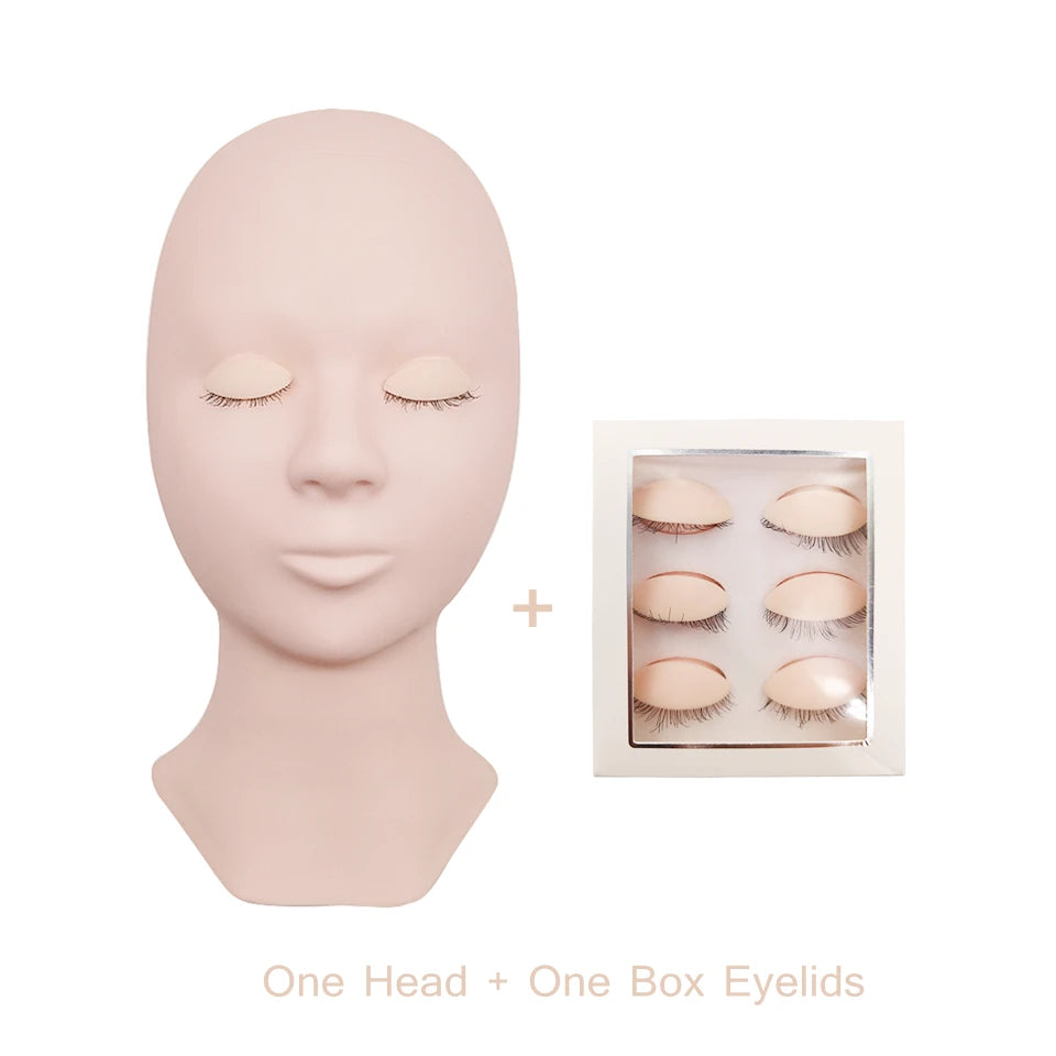 Wholsale Price Practice Lashing Eyelashes Mannequin Head Beginner Training Set Cosmetics Eye Lash Extension Supplies Mannequin