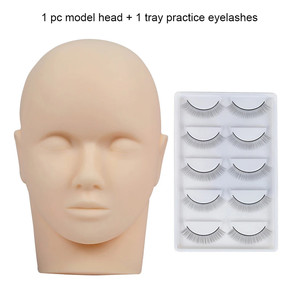 Wholsale Price Practice Lashing Eyelashes Mannequin Head Beginner Training Set Cosmetics Eye Lash Extension Supplies Mannequin