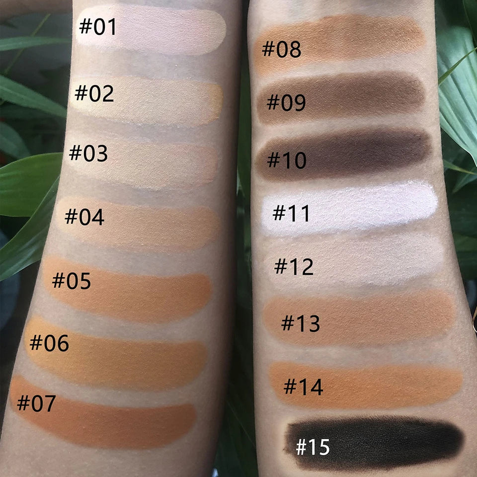 15color Private Label Concealer Pressed Powder Custom Logo Brighten Contour Modification Powder Matte Oil-control Natural Makeup