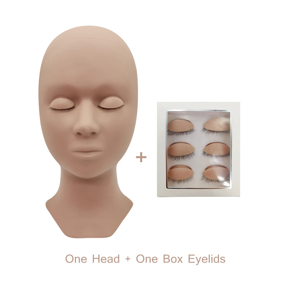 Wholsale Price Practice Lashing Eyelashes Mannequin Head Beginner Training Set Cosmetics Eye Lash Extension Supplies Mannequin
