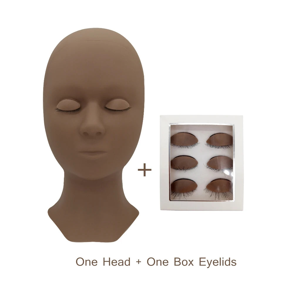 Wholsale Price Practice Lashing Eyelashes Mannequin Head Beginner Training Set Cosmetics Eye Lash Extension Supplies Mannequin
