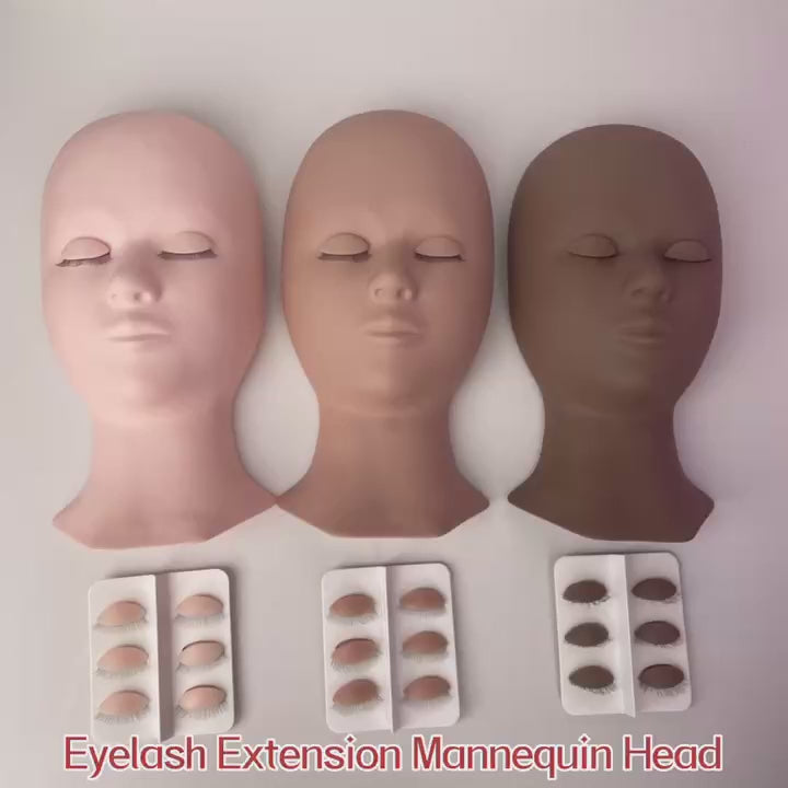 Wholsale Price Practice Lashing Eyelashes Mannequin Head Beginner Training Set Cosmetics Eye Lash Extension Supplies Mannequin